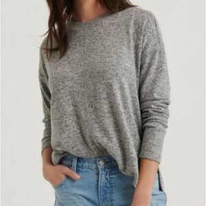Lucky Brand Cozy Crewneck Pullover Sweater Gray